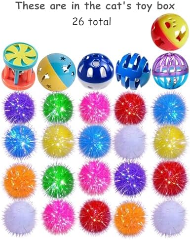 26-Pack Cat Ball Toys Set for Indoor Cats, Bored Kitten - Image 4