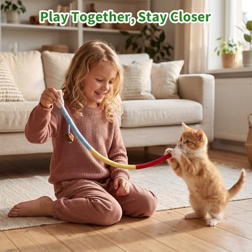 HoneyGuaridan Cat Chew Ropes 8Pcs, Cat Toys for Indoor Cats with Refillable Natural Catnip, Safe Teeth Cleaning Chew Toys - Image 4