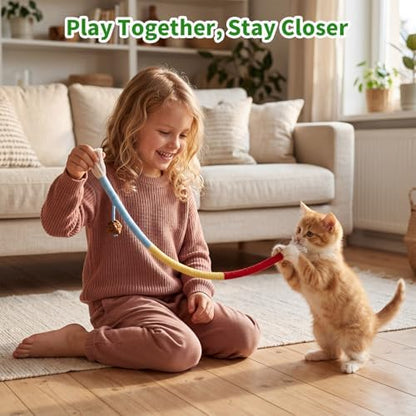 HoneyGuaridan Cat Chew Ropes 8Pcs, Cat Toys for Indoor Cats with Refillable Natural Catnip, Safe Teeth Cleaning Chew Toys - Image 4