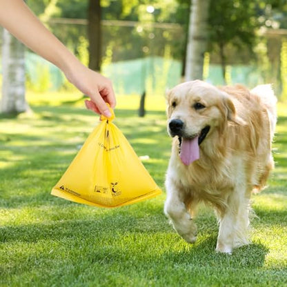 Certified Compostable Dog Poop Bags, 270 Count Landfill Friendly and Leakproof Waste Bags, Easy Open Unscented Maize Yellow Poop Bag for Dog, 15 Doggy Bags Per Roll (18 rolls) - Image 4