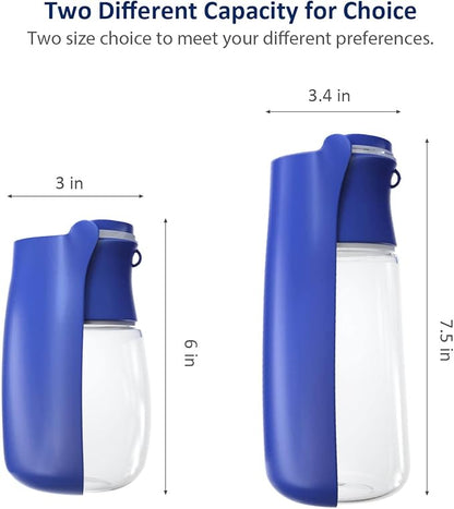 WePet Foldable Portable Dog Water Bottle Puppy Water Dispenser with Drinking Feeder, 12 OZ, High-Temperature Resistant Leak Proof for Pets Outdoor Walking, Hiking, Travel, Food Grade Plastic BPA Free