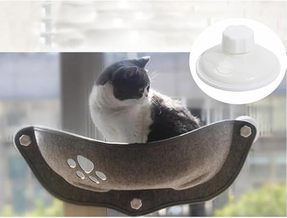 4 Pack Cat Bed Window Suction Holder Replacement with Anchor Screws Cordless Cat Window Perch Suction Cups Holders for EZ Mount Kitty Sill Window Hammock Bed Seat Felt Kitten Car Bed Road Trip
