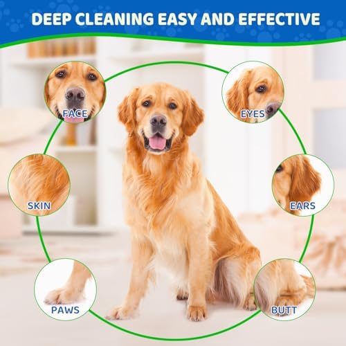 VOISEN 24 Pcs Pet Glove Wipes for Dogs, Pet Cleaning Gloves - Image 3