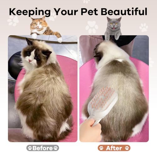 SILVLF Cat Steam Brush, Foldable Handle for Cats and Dogs,Anti-Static - Image 7