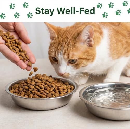 24 Pcs Stainless Steel Cat Bowls, Shallow Wide Dog Plates for Food - 5.5 Inch Metal Pet Dishes Whisker Fatigue Relief Replacement for Small Animals (Silver) - Image 6