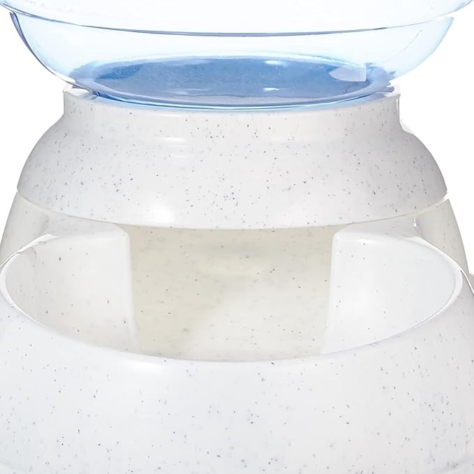 Amazon Basics Gravity Pet Food Feeder for Dogs and Cats, Easy to Clean, Easy to Fill, Removable Lid, 6-Pound Capacity, Small, Gray