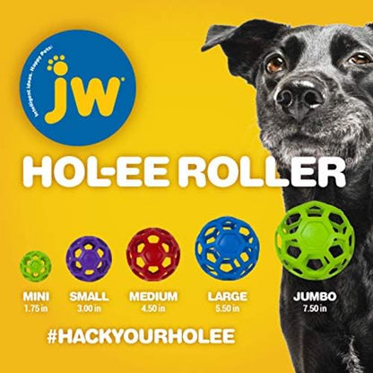 JW Pet HOL-ee Roller, Natural Rubber, Small 3in, Colors May Vary - Image 4