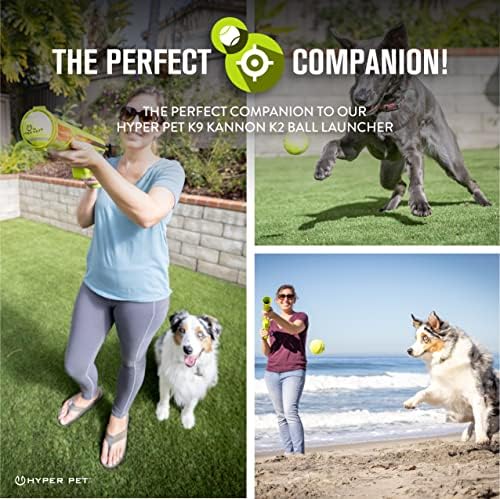 Hyper Pet Tennis Balls for Dogs, Pet Safe Dog Toys for Exercise and Training, Pack of 4, Green - Image 5