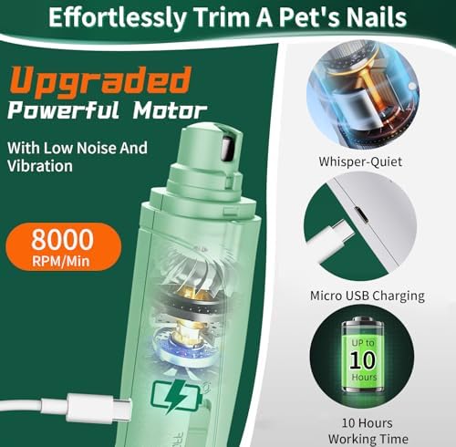 CATPICK 2-in-1 Cat & Dog Nail Clippers with Grinder and Dual LED Lights - Image 4
