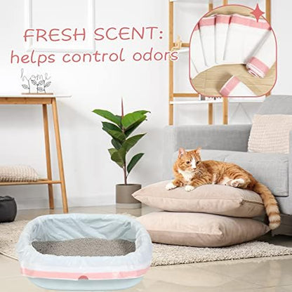 Colarr 50 Count Large Cat Litter Box Liners with Drawstring Thick Plastic - Image 6