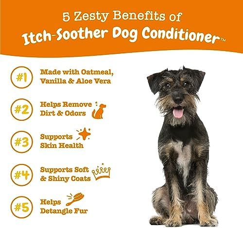 Zesty Paws Dog Conditioner - Oatmeal, Aloe & Shea Butter, 16 oz - Image 2