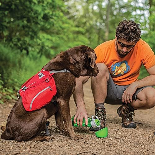 Kurgo Gourd (TM) Travel Dog Water Bottle & Dog Water Dispenser, Barn Red - Image 4