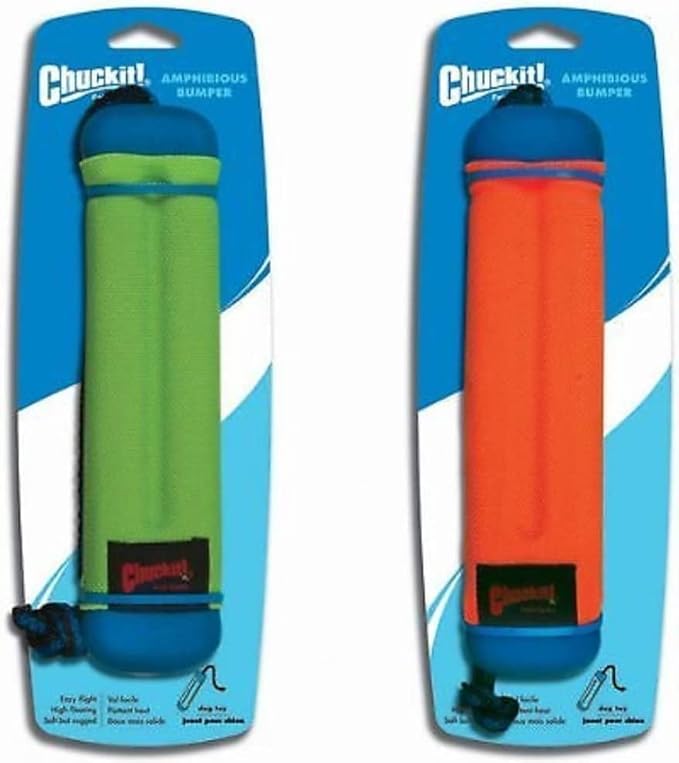 Chuckit! Amphibious Bumper Toy Small - 6.75" Long x 2.5" Wide (1 Pack) - Pack of 2