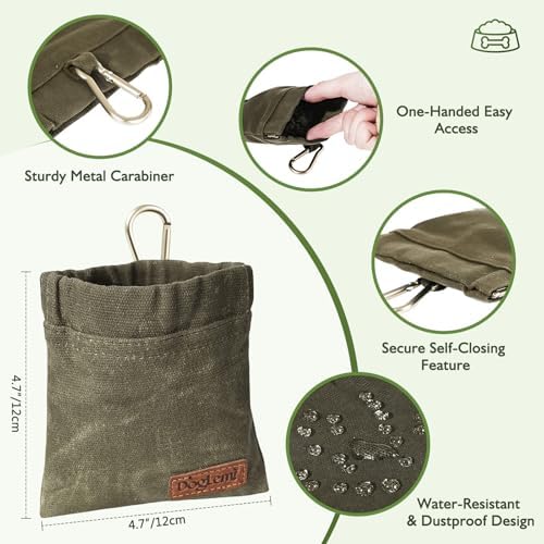 ETIAL Dog Treat Pouch,Portable Puppy Dog Training Treat Bag,Hand Free Dog Walking Bag,Auto Closing Pet Feed Snack Reward Pocket,Dog Food Dispenser for Pet Puppy Travel or Outdoor Use - Image 4