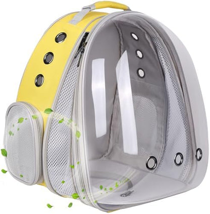 Front Extension Large Cat Backpack Carrier, Fit up to 20 lbs, Space Capsule Astronaut Bubble Window Pet Backpack to Transport Carry Large Cat and Small Puppy by halinfer