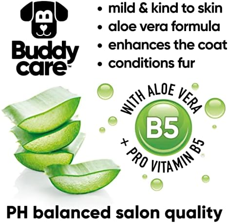 Derma Sensitive Dog Shampoo by Buddycare | Dry Skin & Itchy Skin Relief for Smelly Dogs | Deep Cleansing for Dogs Puppy Sensitive Skin | Dog Shampoo & Conditioner | with Aloe & Vitamin B5 (16.90oz) - Image 5