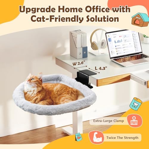 Extra-Sturdy Cat Desk Bed with Heavy-Duty Clamp - Image 2
