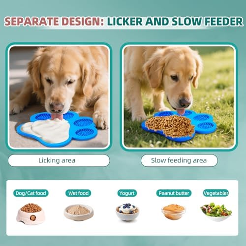 Lick Pad for Dogs Non-Slip Strong Suction Cup Fixed Soothing Toys Pet Grooming Bath Soothing Toys Anti-Anxiety Distraction Reusable Reusable Treats Can be Applied Pet Stress Relief Toys Easy to Clean - Image 3
