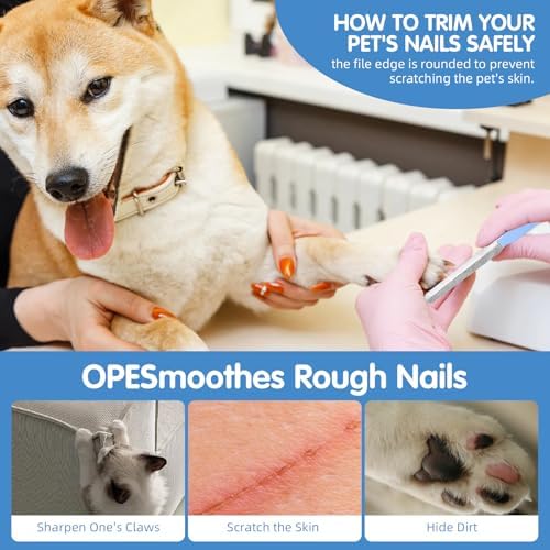 Aglads 3PCS Cat Rabbit Bunny Dog Grooming Kit, Self-Cleaning Slicker Cat & Dog Brush for Shedding, Fine-Needle Comb, Pet Nail Clipper & File for Long/Short-Haired Pets, Easy to Remove Loose (3, blue) - Image 5