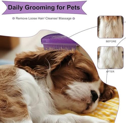 Gentle Grooming Puppy Brush with Gift Box (Glitter Rose Red) - Image 5