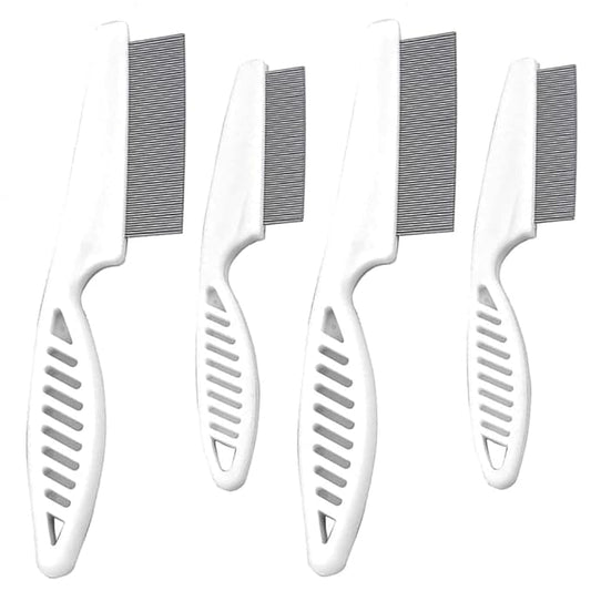 Multifunctional Pet Hair Comb, 2023 New Magic Pet Comb Dog Combs for Grooming, Stain Tear Removal Comb Stainless Steel Fine-Tooth Grooming Massage Comb for Dog Cat (2 Pair, White)