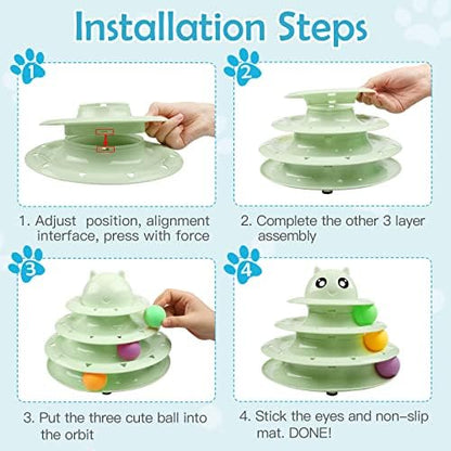 UPSKY 20 PCS Cat Toys Set with Teaser, Mice, Spring, and Various Ball Toys - Image 3