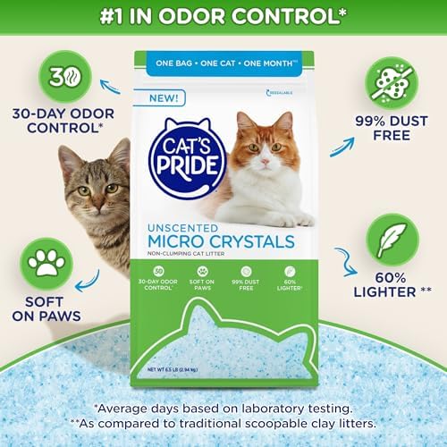 Cat's Pride Micro Crystals Litter with 30-Day Odor Control Unscented 6.5lb - Image 2
