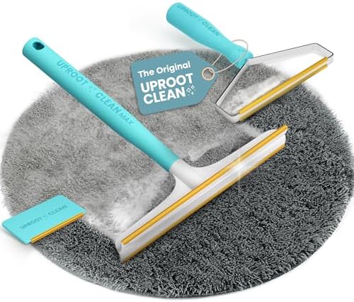 Uproot Clean Fur-Nado Survival Kit - Uproot Cleaner Pro Pet Hair Remover Tool + Mini & Max Variants - Pet Hair Removal Tool and Carpet Rake - Easy Cat & Dog Fur Scraper Bundle by UprootClean