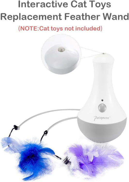 DOEL Replacement Feather Wand for Cat Toys Automatic Electric Tumbler Cat Exercise Toy for Play Kitten Teaser Feather - Image 2