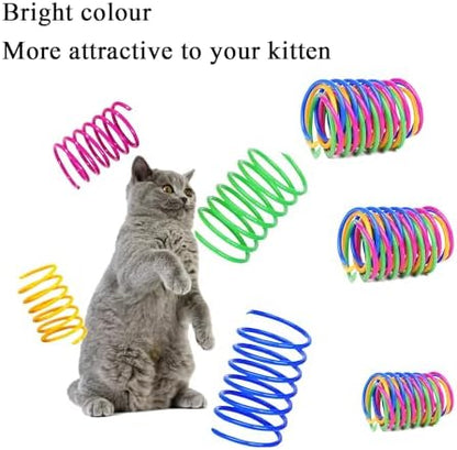 Cat Spring Toys, Bouncy Coil Kitty Cats Spiral Spring Toy for Indoor Cats Heavy Interactive Cat Toys Springy Chew Toys Springs Cat Toy for Biting Entertainment Kitten Toys (30pcs Spring Toy) - Image 3