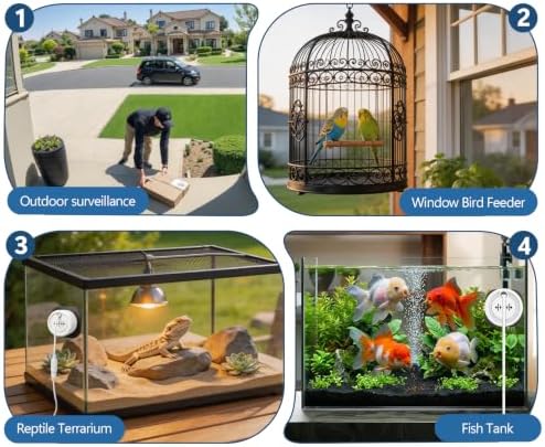 3MP 2K AI Aquarium & Terrarium & Fish Tank Camera with 24/7 Recording - Image 4