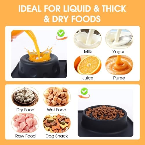 Slow Feeder Dog Bowls for Liquid/Dry Food, Bone Broth Dog Lick Bowl 380ML - Image 4