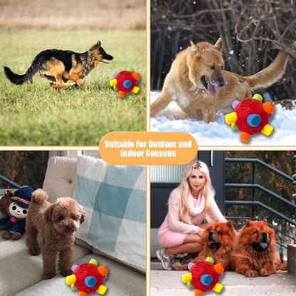 Dog Snuffle Ball-Interactive Puzzle Dog Toys Encourage Natural Foraging Skills Slow Feeder for Training and Stress Relief, Cloth Strip Hiding Food Chew Toys for Any Size Dogs, Machine Washable (Red) - Image 6