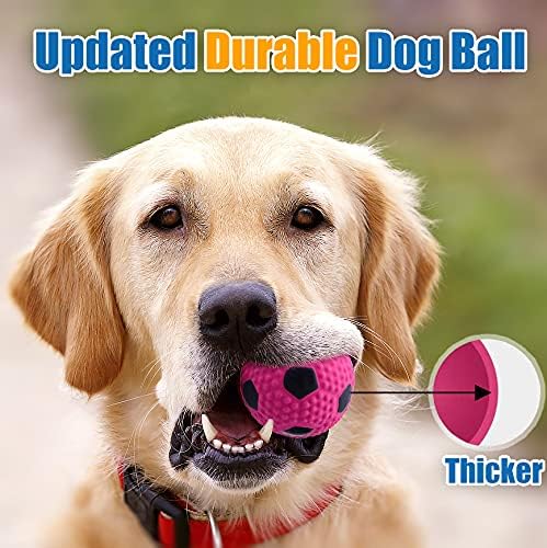 Soft Squeaky Dog Ball 2.56”, Latex Squeaky Dog Toys for Medium Dogs and Small Dogs to Fetch, Chase 3pcs for Small, Medium Breeds