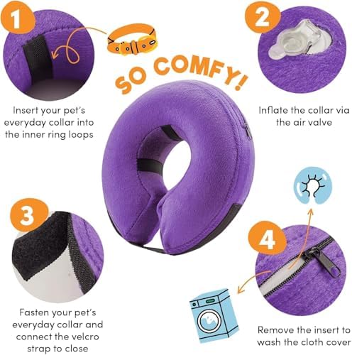 BENCMATE Inflatable Dog Cone Collar Alternative After Surgery Large+ - Image 2