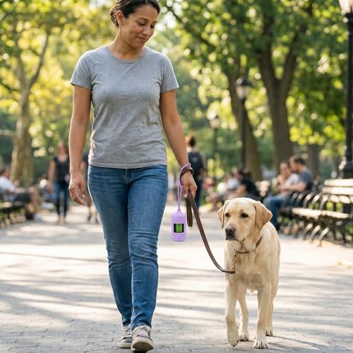 QMEAKMONY Dog Poop Bag Holder for Leashes Compact and Lightweight Poop Bag Dispenser Dog Waste Holder Easy Replacement and Cleaning (Purple) - Image 6