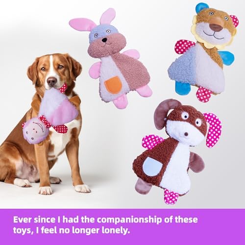 Big 5 Pack Dog Squeaky Toy for Keep Them Busy,Multipack Stuffed Crinkle Puppy Dog Toys Bundle,Chewing Dog Toys for Teething,Suitable for Small,Medium,and Large Dogs Breed - Image 4