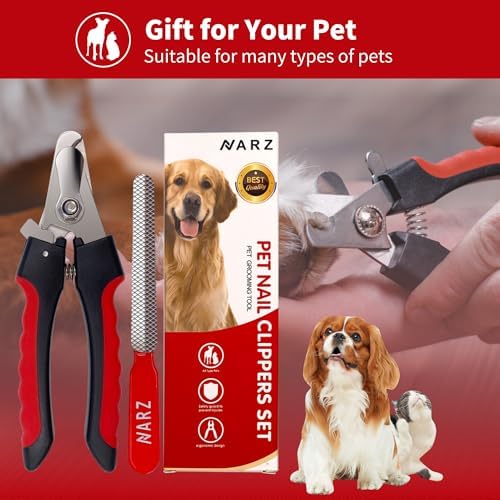 NARZ Dog Nail Clippers Professional Dog Nail Trimmers & Pets Nail Trimmers Cat Nail Clipper with Pet Nail File Cat Nail Trimmers with Safety Lock to Prevent Over Cutting - Image 4