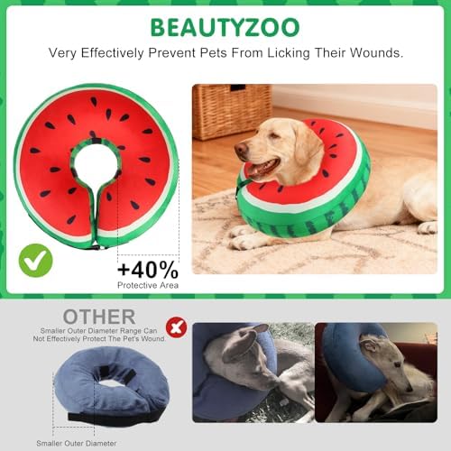BEAUTYZOO Dog Cone Collar Alternative After Surgery,Pet Neck Donut E‑Collar - Image 6
