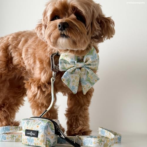 Lucy & Co. Sunshine and Daffodils Dog Poop Bag Holder and Dispenser, Clips to Leash, Water-Repellent Neoprene, Includes Refill Roll - Image 5