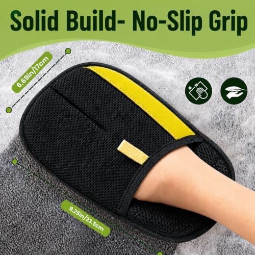 Pet Hair Remover Glove with Silicone Scraper – Reusable Electrostatic Lint & Fur Remover for Dog & Cat Hair on Couch, Carpet, Car Seat, Clothes & Laundry - Image 2