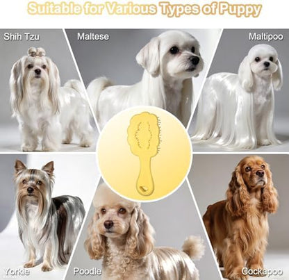 Cloud Shape Small Dog Grooming Brush (Yellow） - Image 6