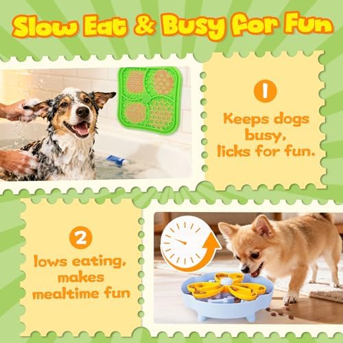 Forfon Slow Feeding Enrichment Set with Lick Mat & Puzzle Toy - Image 3