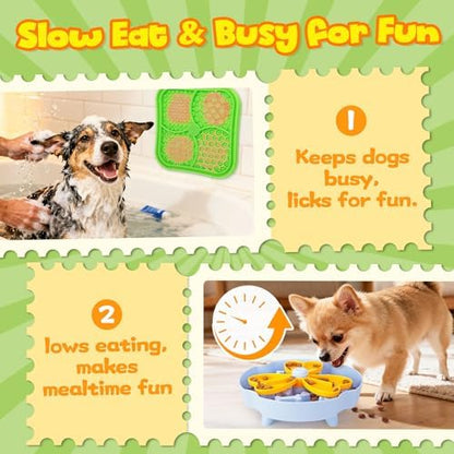 Forfon Slow Feeding Enrichment Set with Lick Mat & Puzzle Toy - Image 3
