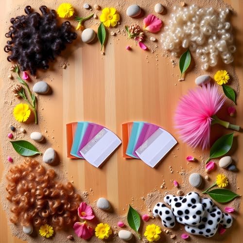 8 Pcs Random Color Lice Combs, Double Sided Pet Combs, Cat Dog Pet Grooming Fine Tooth Hair Dog Combs - Image 5