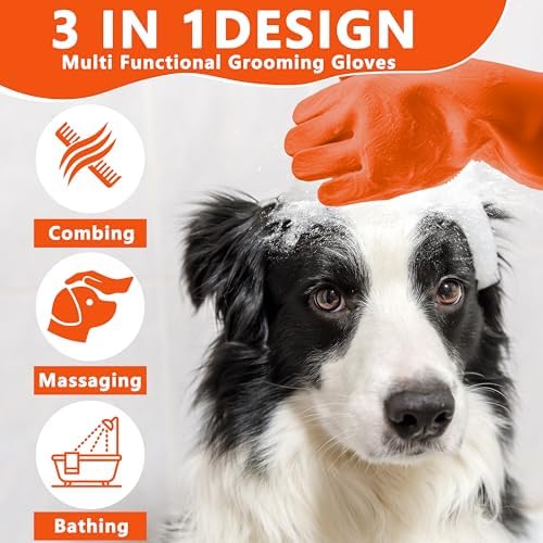 Pet Grooming Gloves—Dog Washing Gloves with High-Density Teeth - Image 3