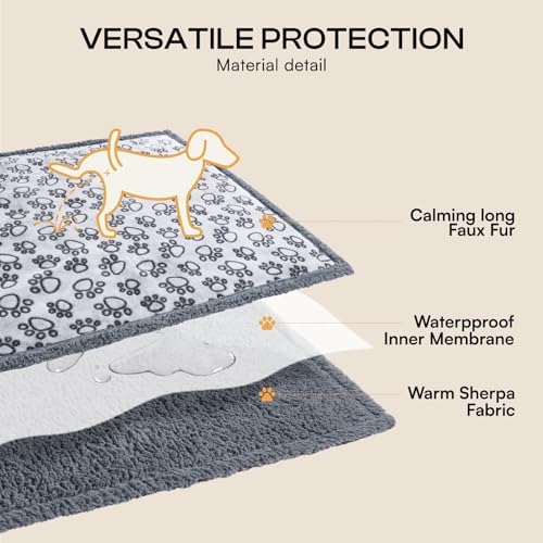 Luciphia Waterproof Dog Blanket Reversible Sherpa Fleece for Small Dogs Cat - Image 3