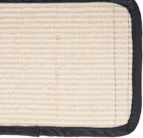 Cat Scratching Post Mat and Self Groomer 2 in 1 that Wraps Around Table Leg, Self Adhesive Grooming Sisal Sturdy Scratch Post for Indoor Cats Adults (Black and White) - Image 6
