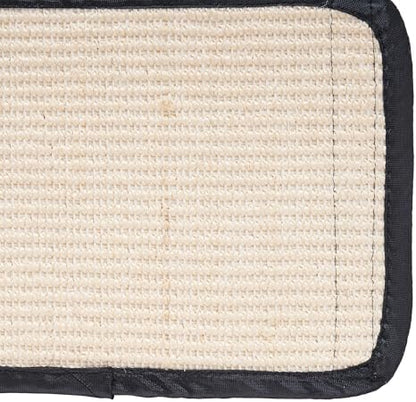 Cat Scratching Post Mat and Self Groomer 2 in 1 that Wraps Around Table Leg, Self Adhesive Grooming Sisal Sturdy Scratch Post for Indoor Cats Adults (Black and White) - Image 6