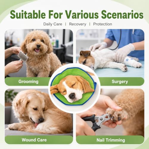 Soft Dog Cone Recovery Collars & Cones After Surgery for Medium Dogs - Image 4